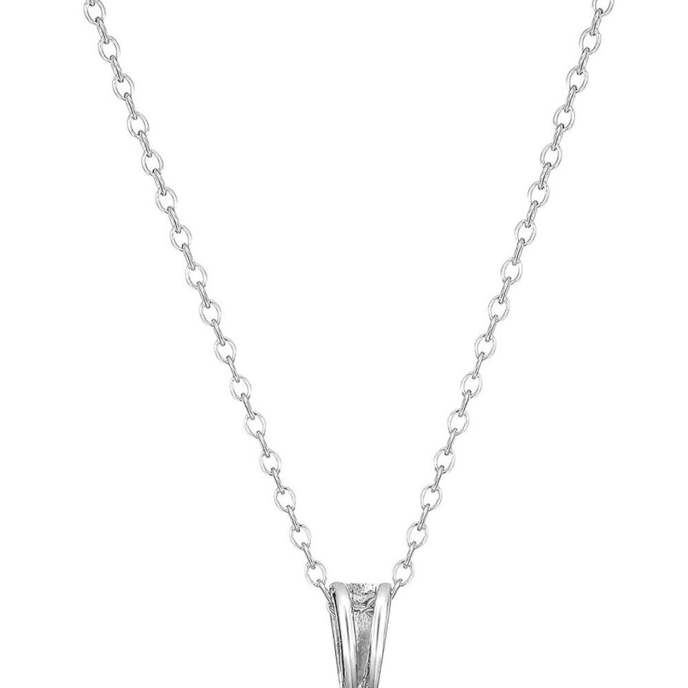 Sterling Silver Round Cut Birthstone Pendant Necklace 18" previously Amazon Coll